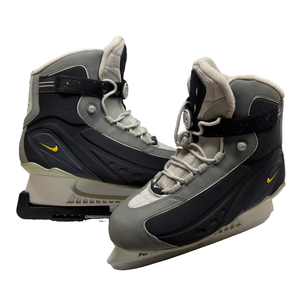 Vintage Nike Ice Skates Adult Size 11 Nike Grey Black Ice Skates Y2K Retro Style